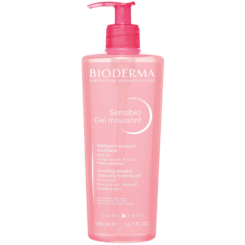 Bioderma Sensibio Micellar Foaming Gel 500ml for Sensitive Skin - BlackRose